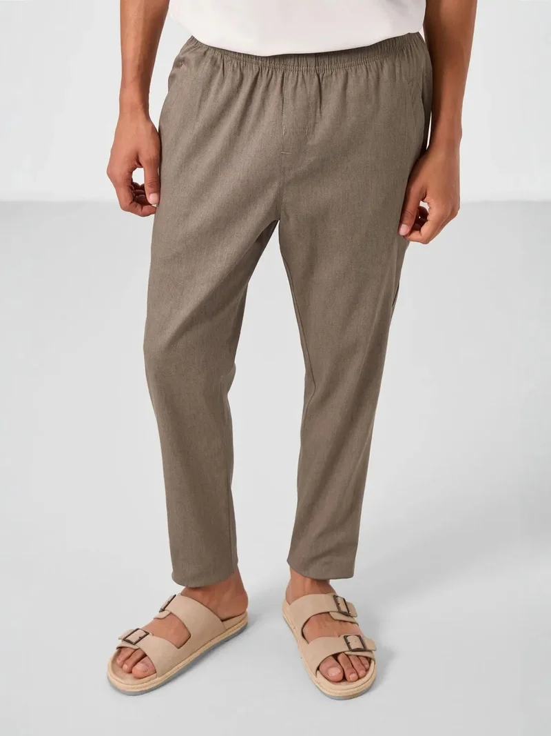 تومي لايف TOMMY Men's Straight-leg Gabardine Chino Trousers