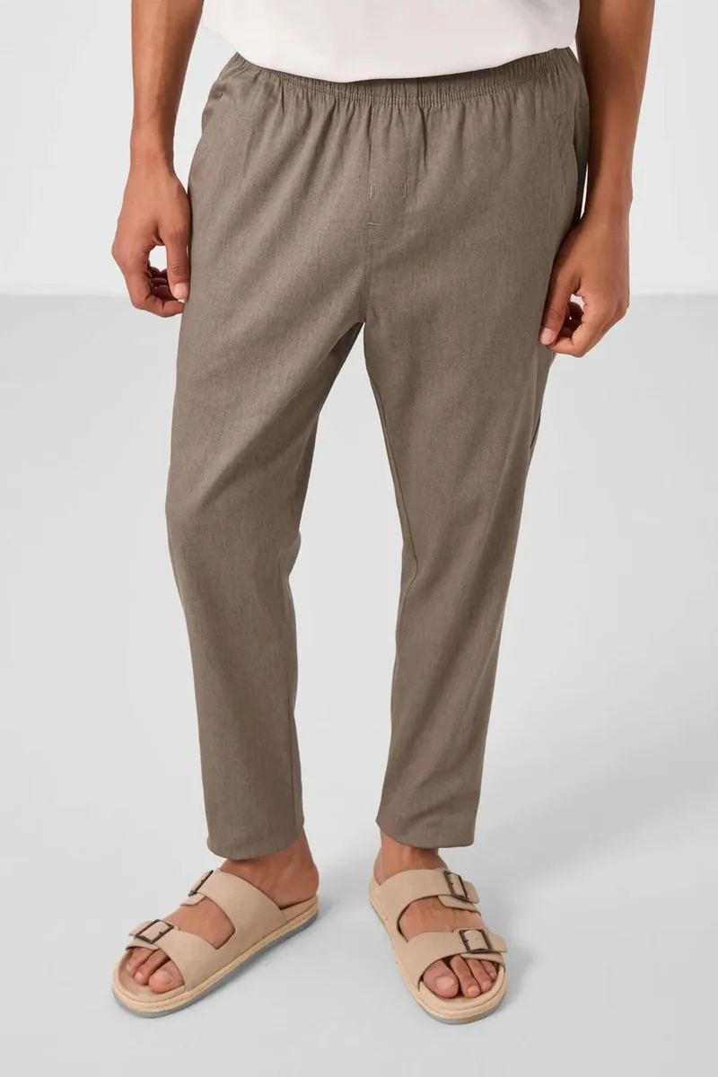 تومي لايف TOMMY Men's Straight-leg Gabardine Chino Trousers