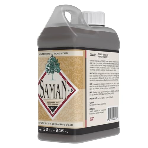 SamaN Interior Water Based Wood Stain - Natural Stain for Furniture, Moldings, Wood Paneling, Cabinets (American Walnut TEW-121-32, 32 oz) - Image 5