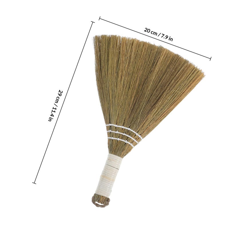 Compact Eco Friendly Corn Straw Hand Broom 20x28cm White Handle For Indoor Dust And Pet Hair - Image 3