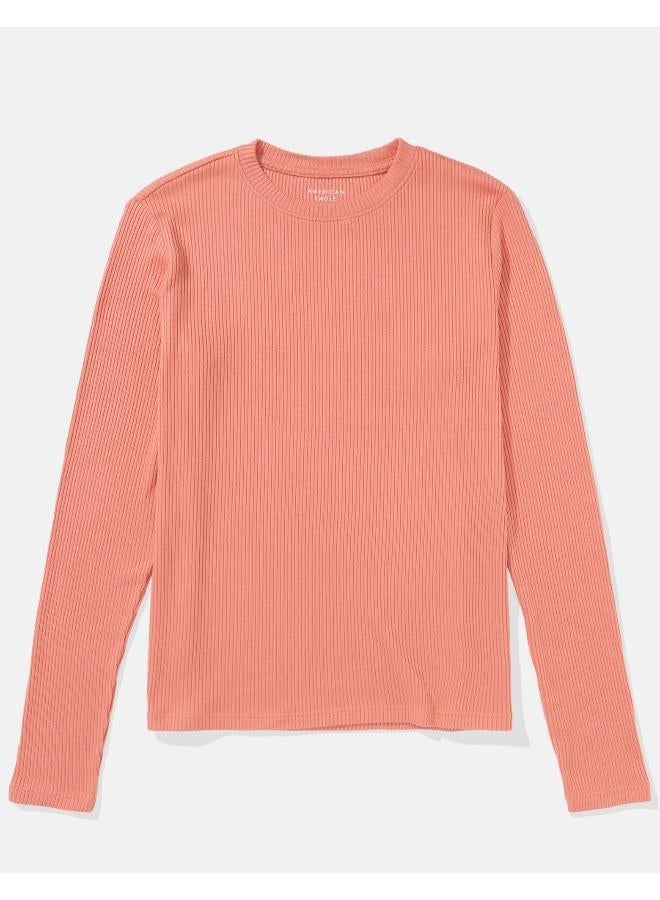 American Eagle AE Plush Long-Sleeve Crew Neck T-Shirt  - Image 3