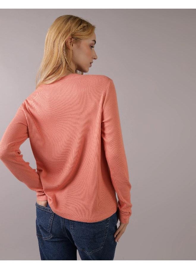American Eagle - AE Plush Long-Sleeve Crew Neck T-Shirt - Image 1