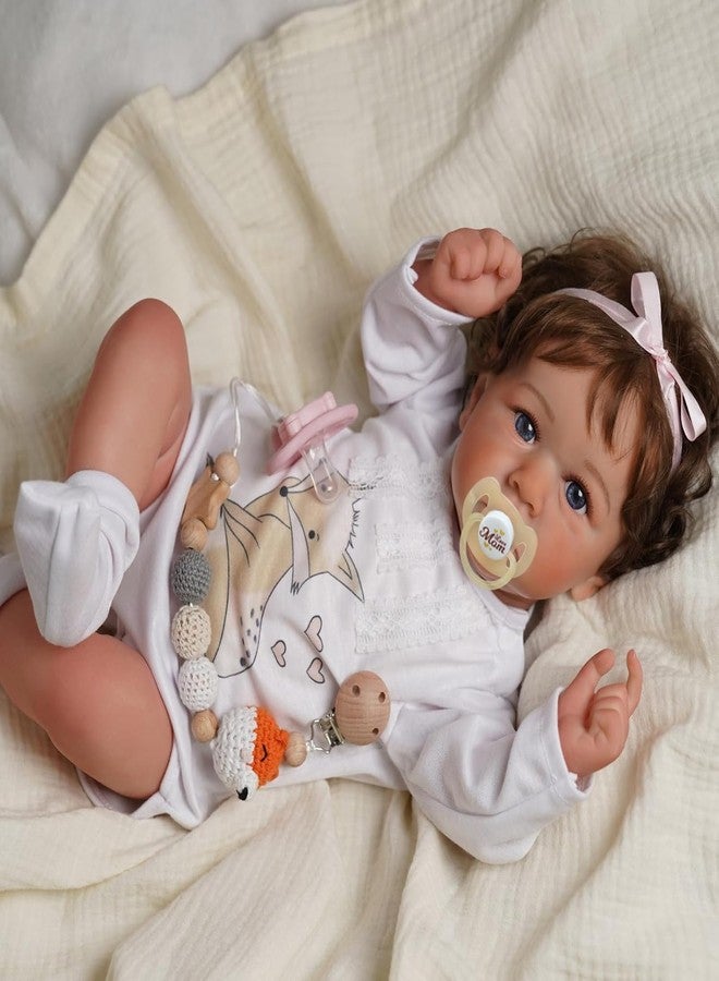 BABESIDE Lifelike Reborn Baby Dolls - 18 Inch Soft Body Realistic-Newborn Baby Dolls Cute Girl Curly Hair Real Life Dolls with Gift Box & Clothes Accessories Set for Kids Age 3+ - Image 5