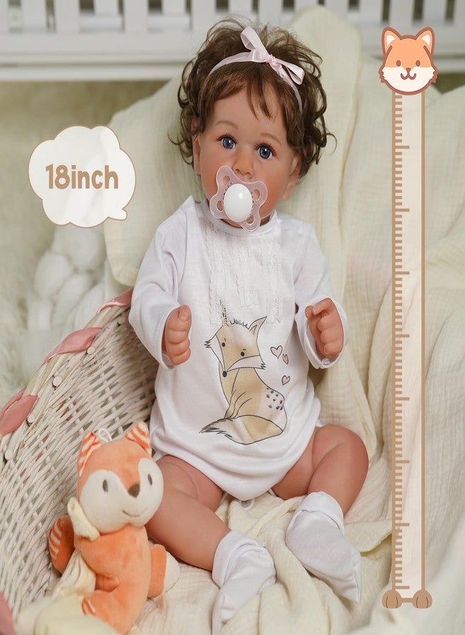 BABESIDE Lifelike Reborn Baby Dolls - 18 Inch Soft Body Realistic-Newborn Baby Dolls Cute Girl Curly Hair Real Life Dolls with Gift Box & Clothes Accessories Set for Kids Age 3+ - Image 2