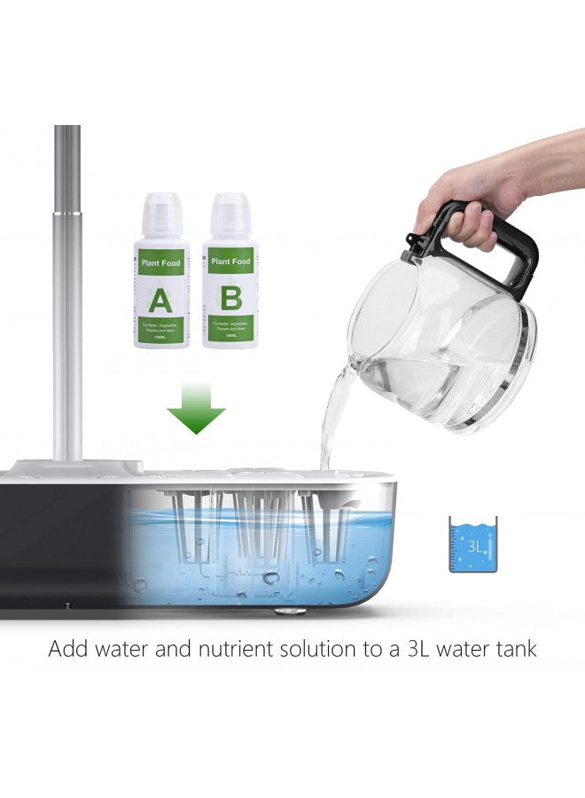 RDGDFONG ملحقات نظام الزراعة المائية، غذاء نباتي A+B مناسب لمعظم أنظمة الزراعة المائية، مجموعة غذاء نباتي لبذور الزراعة المائية لزراعة الخضروات والفواكه والزهور والأعشاب - Image 2