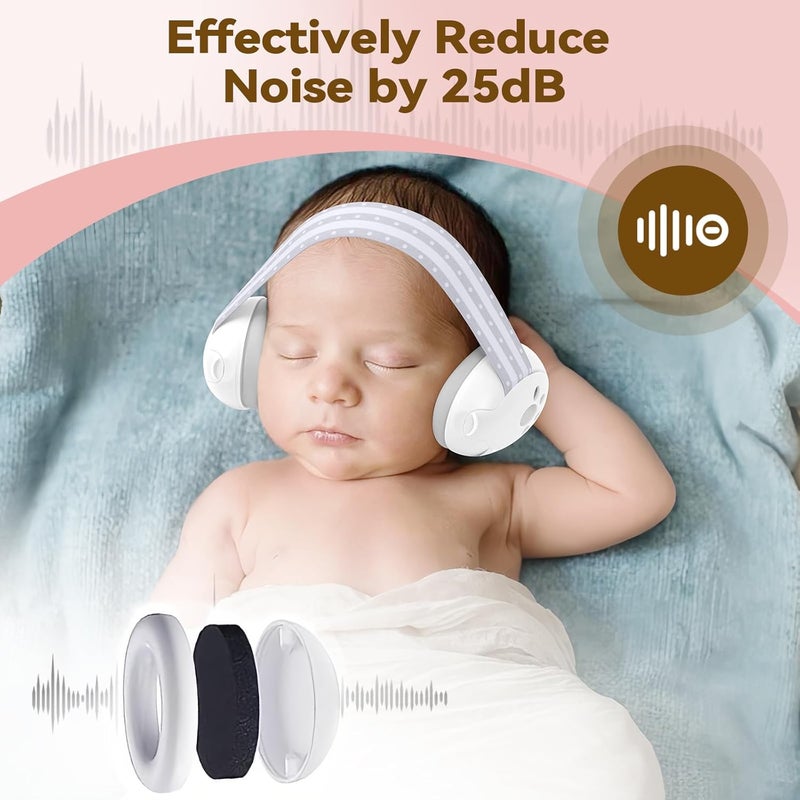 DITHIN Store Baby Ear Muffs Noise Protection: 2-in-1 Baby Headphones for Noise, Protects Hearing for 0-48 Months Infants Toddler - Image 3
