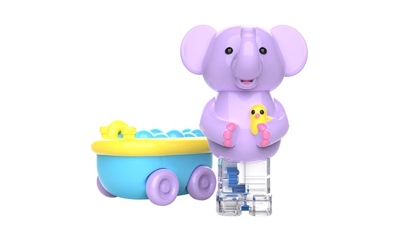 Educational Insights Zoomigos Elephant with Bath Tub Zoomer - Toddler Toy - Image 1