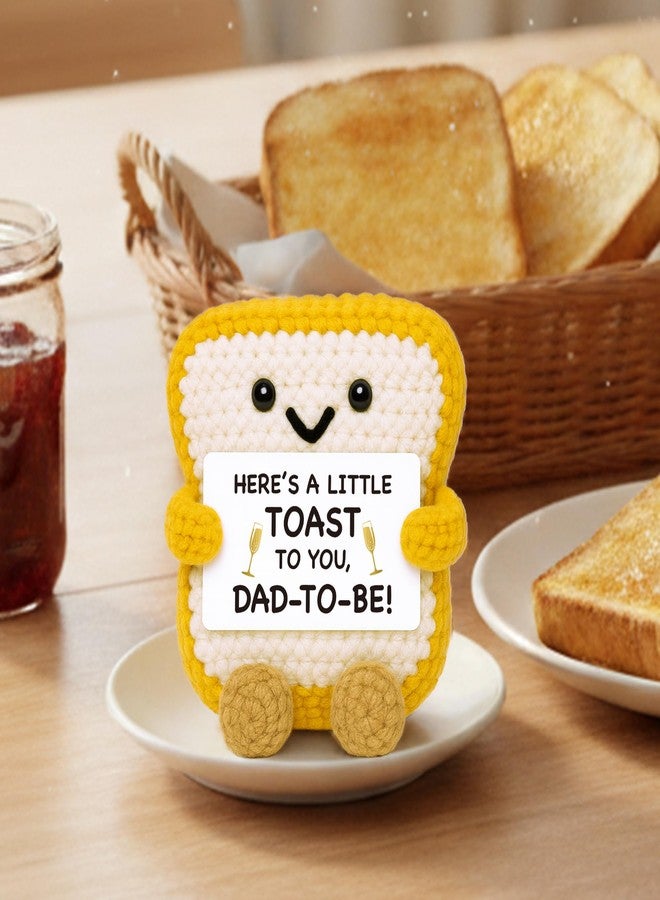 IDEGIFT New Dad to Be Gifts, Pregnancy Announcement for Expecting Dad Brother Husband, Fathers Day First Time Father Present, Funny Shower Gender Reveal Party Gift, Handmade Crochet Toast for New Daddy - Image 5