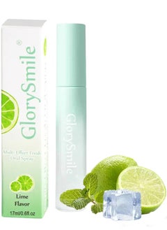 GlorySmile Muti Effect Fresh Oral Spray Oral Breath Spray Fresh Mouth Spray Bad Breath Freshener Spray Oral Odor Halitosis Spray Remove Bad Breath Mouthwash Lime 17ml  - Image 1