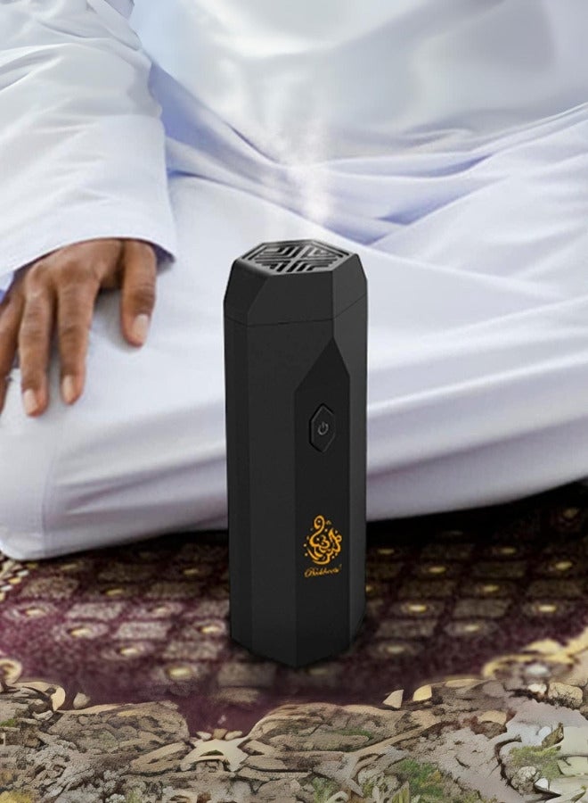 مبخرة شعر كهربائية برأس مشط للشعر أسود