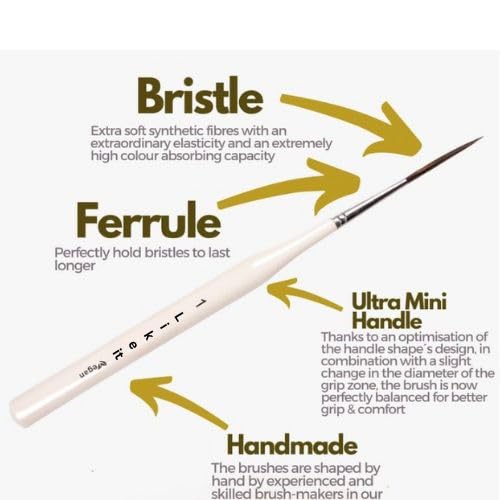 Like-It Like it Artist UltraMiniliners Detailing Painting Brushes, Set of 5, Ivory, for Acrylic, Watercolor, Oil Painting - Image 3
