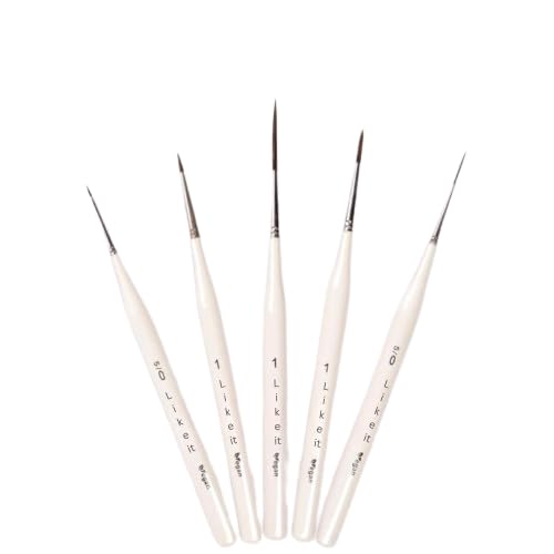 Like-It Like it Artist UltraMiniliners Detailing Painting Brushes, Set of 5, Ivory, for Acrylic, Watercolor, Oil Painting - Image 2