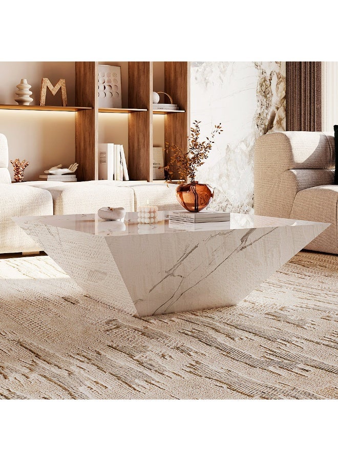 Al Home Estorio White Marble Center Table By Alhome 100x40 cm - Image 3