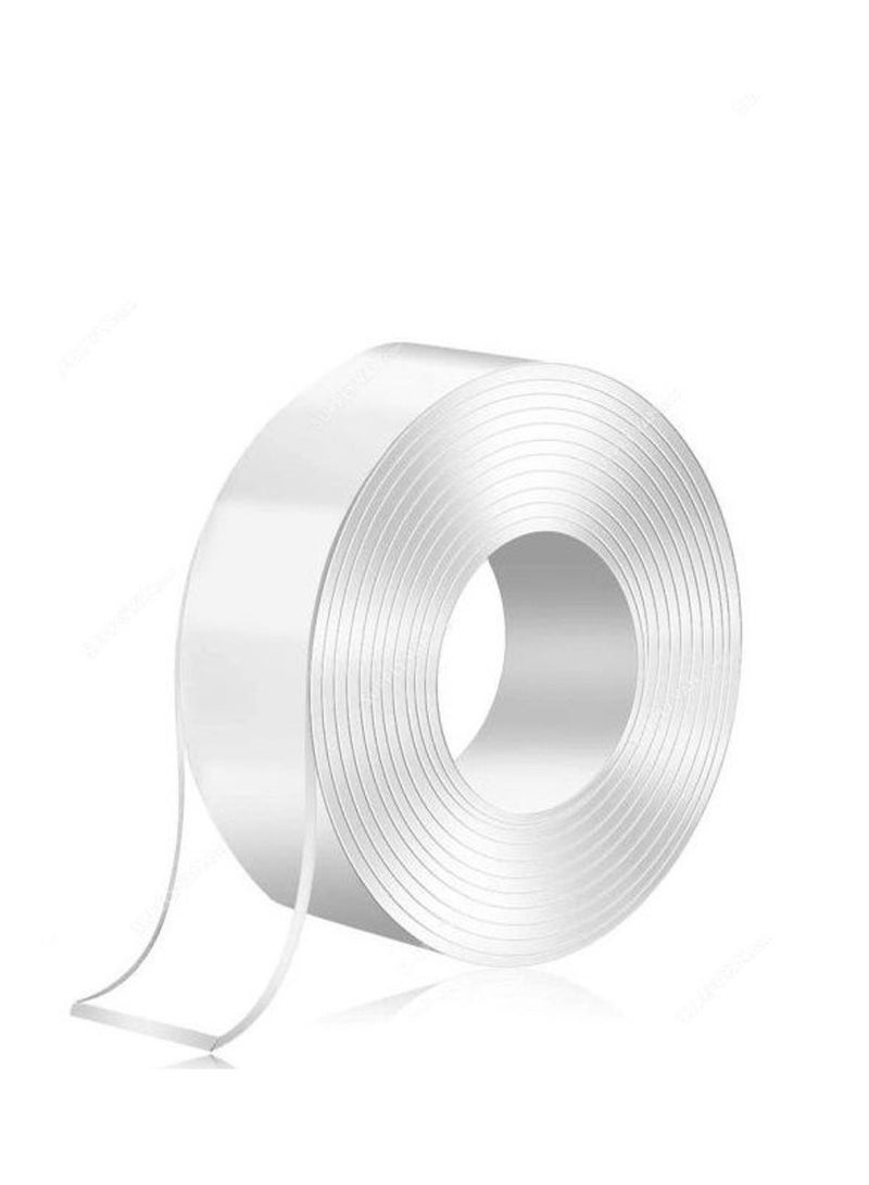 SOSEKO Removable Adhesive Nano Gel Tape Washable Strong Adsorption Double Sided Clear Silicone Traceless Tape for Wall Kitchen Carpet Photo Fixing 3 Meter - Image 1
