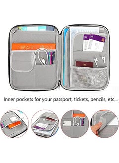Generic Multi-Functional A4 Document Bags Portfolio Organizer- Travel Pouch Zippered Case, Waterproof Journal Case for Notebook, Ipad, Pens, Passport, Business Documents (Black)  - Image 3
