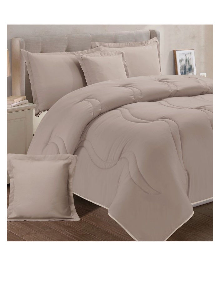 بلو سكاي مفرش سرير نفر ونص مصنوع من المايكروفايبر بنسبة 100% ، غطاء سرير بتصميم سادة، قابل للاستخدام على الوجهين، طقم من 4 قطع، مقاس 230X170 سم - Image 4