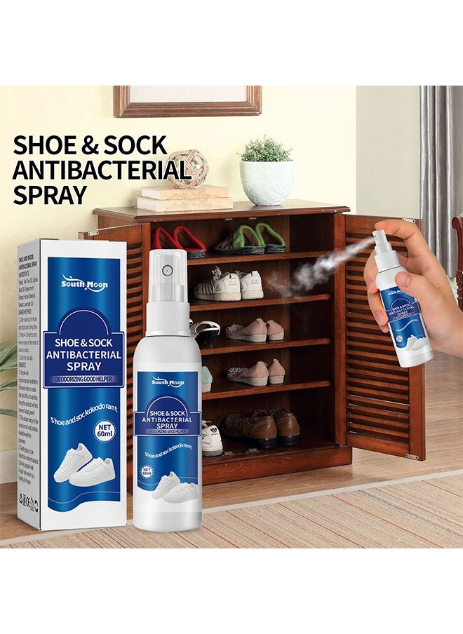 SOUTH MOON Shoe and Sock Antibacterial Spray - Shoe Odor Eliminator Deodorizer Spray and Removes Bad Smells of Boots Heels Tennis Shoe Cleats Sneakers Ballet Shoe Sports Shoes 60ml  - Image 4