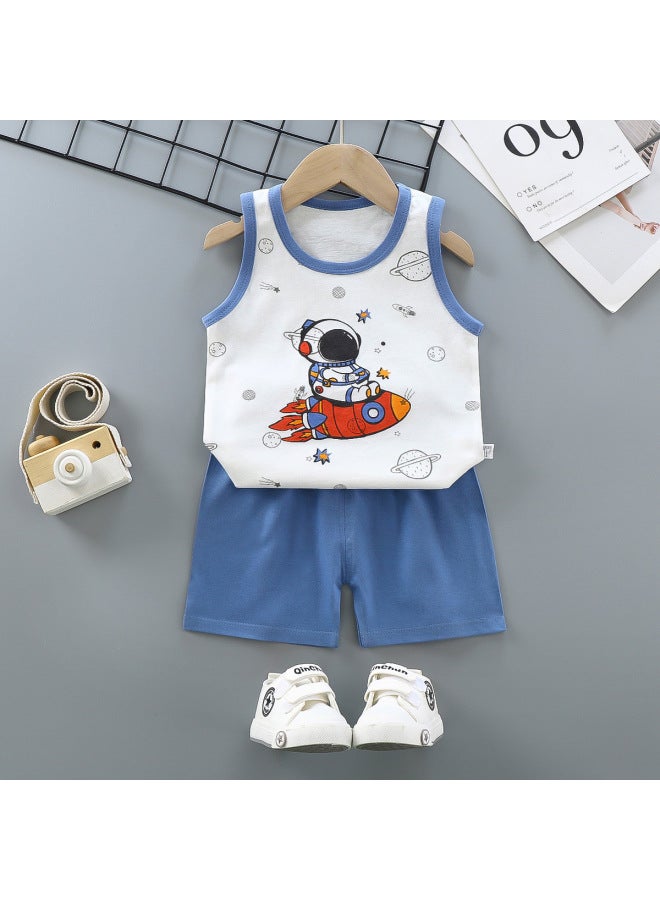 Children's Vest Suit Category A Summer Pure Cotton New Boys And Girls Thin Summer Clothes Baby Clothing Children's Clothing