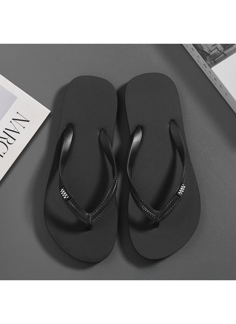 Generic - 2023 Mens Summer Slides Non-slip Sport Sandals Beach Flip-Flops 2588 Black - Image 1