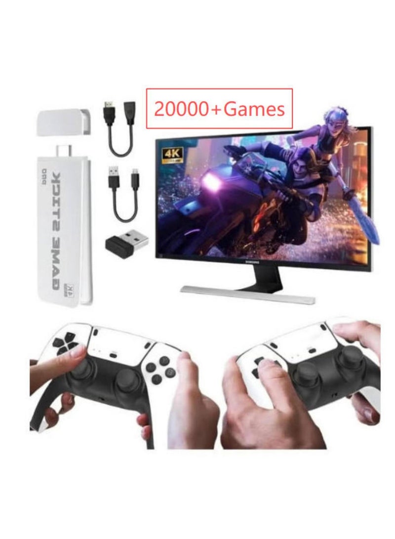 M15 ريترو مزدوج لاسلكي كونسول الألعاب 2.4G HDMI HD المحمول  20,000+ ألعاب كلاسيكية  4K Ultra HD Output  اللاسلكي مزدوج اللاعب  المحمول Plug-and-Play - Image 1