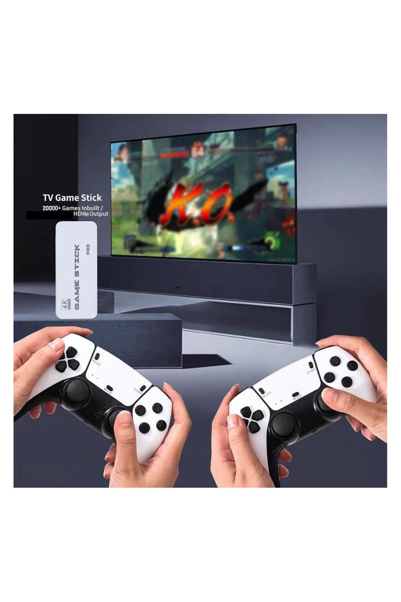 M15 ريترو مزدوج لاسلكي كونسول الألعاب 2.4G HDMI HD المحمول  20,000+ ألعاب كلاسيكية  4K Ultra HD Output  اللاسلكي مزدوج اللاعب  المحمول Plug-and-Play - Image 3