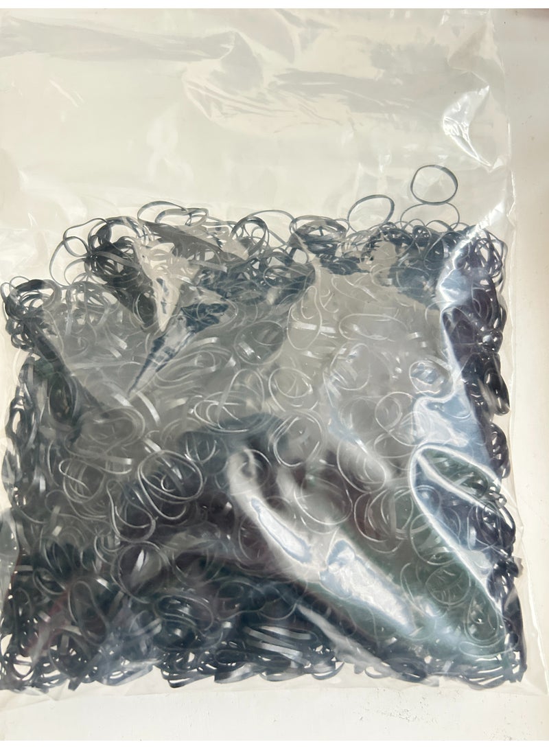 1000-Piece High Quality Hair Elastic Black - Image 3