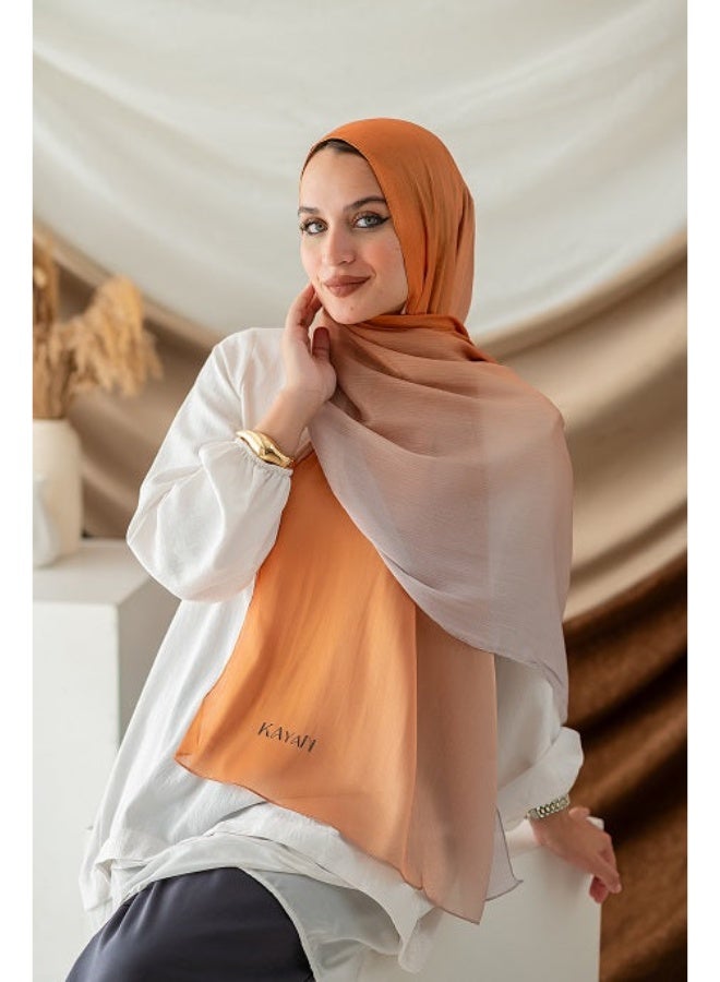 كايان طرحة ذهبي متدرجة الألوان أورجانزا بتصميم مميز - متعدد الألوان - Image 2