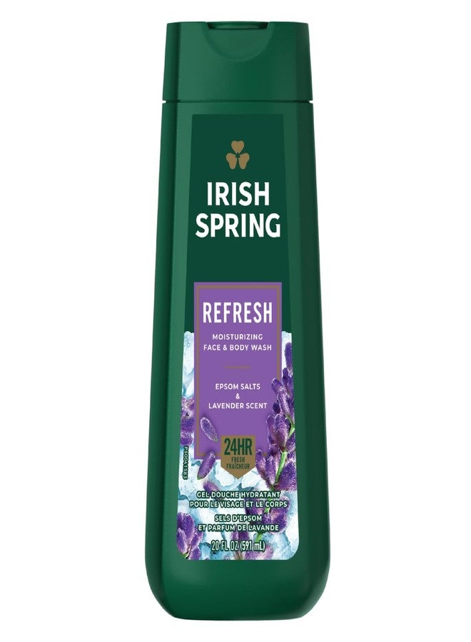 Irish Spring Refresh Epsom Salts & Lavender Face & Body Wash, 20oz