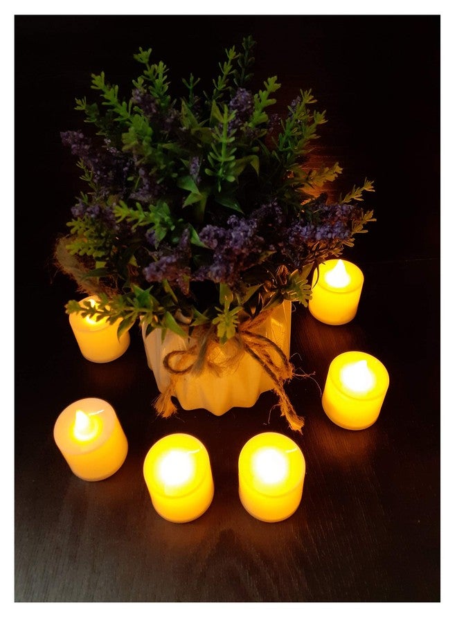 AFTERSTITCH Tea Lights Diya for Home Decoration Candle Lights (Batteries Included) Pack of 6 - Image 2