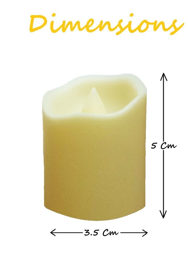 AFTERSTITCH Tea Lights Diya for Home Decoration Candle Lights (Batteries Included) Pack of 6 - Image 4