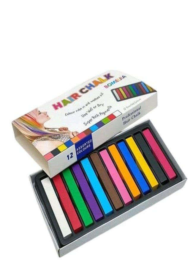 BANIRA Temporary Hair Chalk - Washable Hair Color Safe For Kids And Teen - For Halloween Cosplay Party Girls Gift Kids Toy Birthday Christmas Gifts For Girls - 12 Bright Colors - Image 1