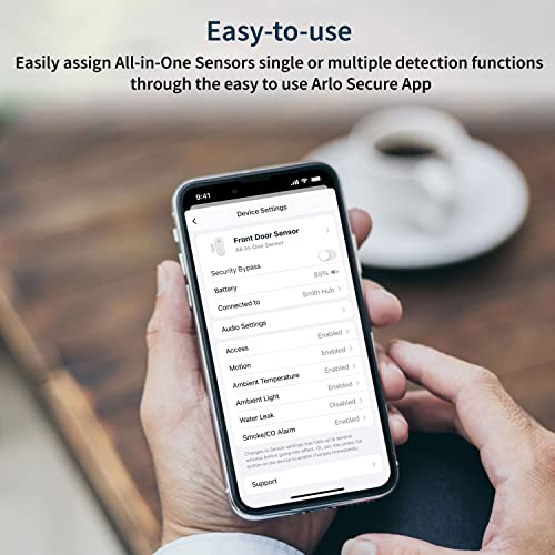 ARLO نظام أمان المنزل من أرلو - نظام إنذار مع لوحة مفاتيح سلكية ومركز استشعار، 5 8 في 1 مستشعرات ولافتة حديقة - لا حاجة لعقد - تركيب ذاتي - أبيض، SS1501 - Image 5