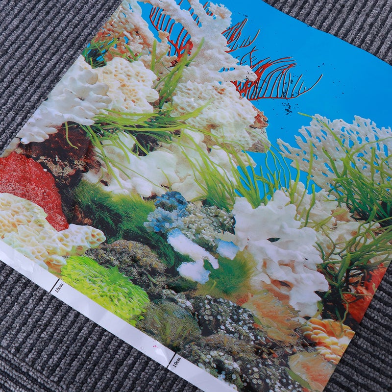 3D Aquarium Fish Ocean Landscape Background Decoration Wallpaper Wall Art Mural for Living Room Bedroom Home Decor 30 x 30 cm (Random Color) - Image 5