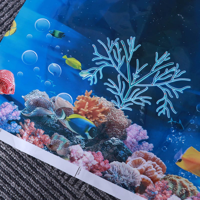 3D Aquarium Fish Ocean Landscape Background Decoration Wallpaper Wall Art Mural for Living Room Bedroom Home Decor 30 x 30 cm (Random Color) - Image 3