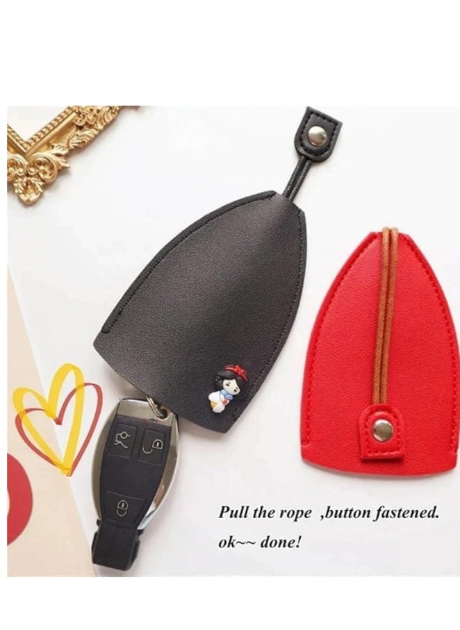 Plan A - Large Capacity Leather Key Case - Practical and Stylish Design, Fits 5-8 Keys, Durable Lanyard and Cute Decoration, Perfect for Commuting and Daily Organization - Image 1