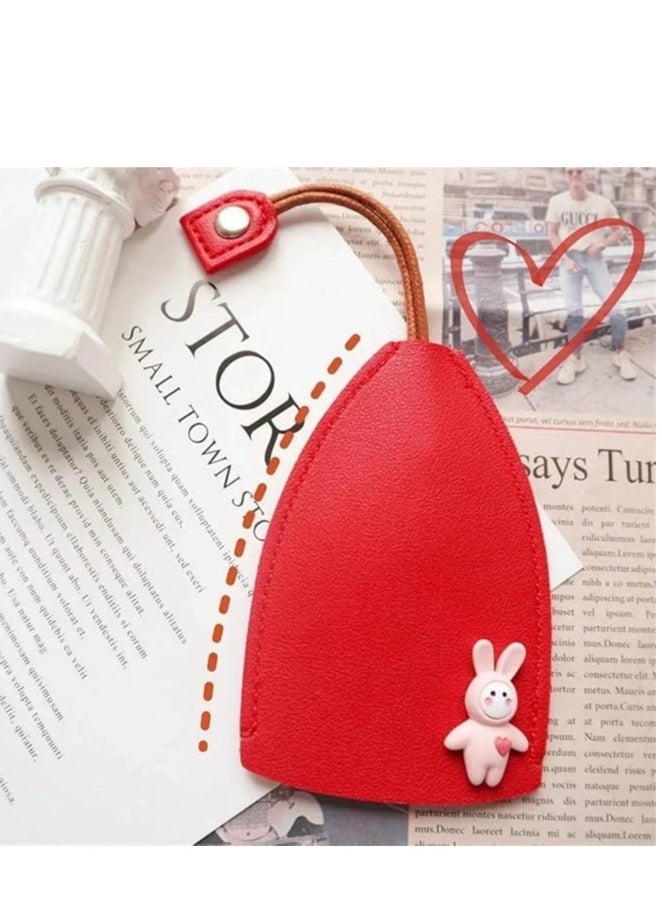 Plan A - Large Capacity Leather Key Case - Practical and Stylish Design, Fits 5-8 Keys, Durable Lanyard and Cute Decoration, Perfect for Commuting and Daily Organization - Image 1