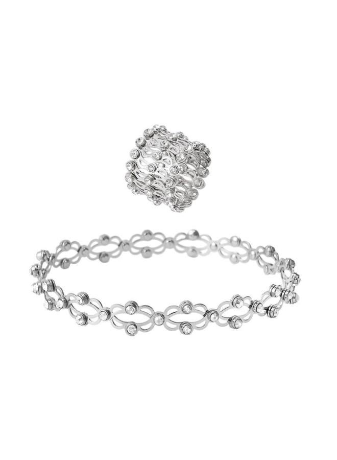 Yunjin Europe And The United States New Creative Telescopic Ring Deformable Copper Bracelet Fashion Size Adjustable Ring 