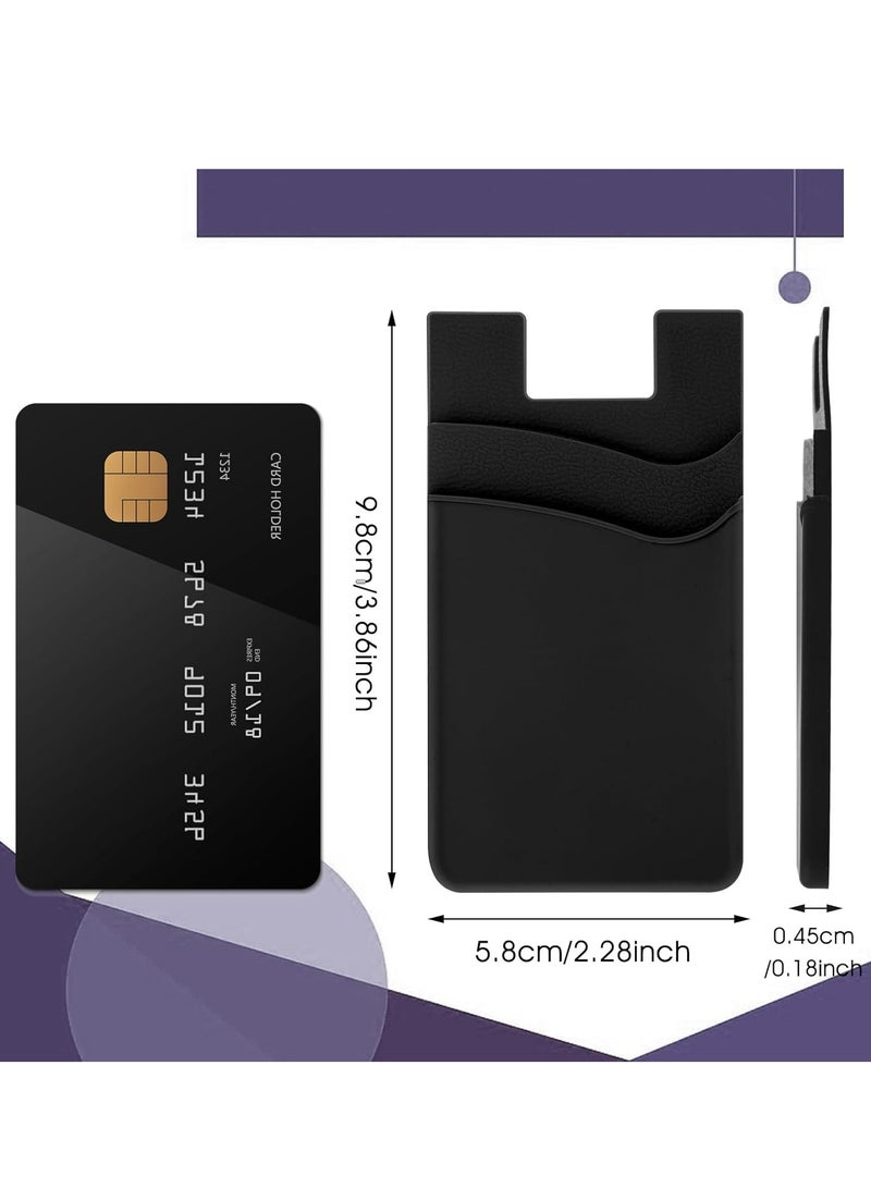 أوزيغالور 3 قطع حامل بطاقة هاتف، جيب هاتف، محفظة هاتف، محفظة هاتف لاصقة، حامل بطاقة لظهر الهاتف. - Image 2