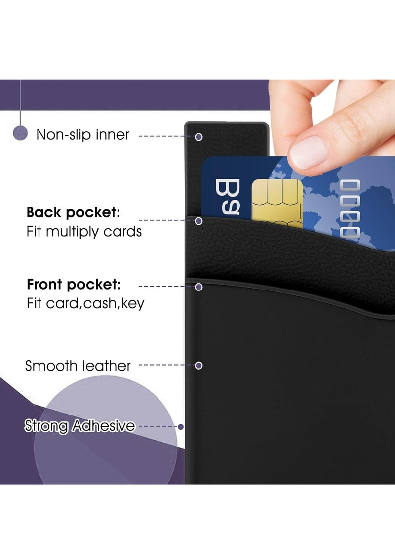 أوزيغالور 3 قطع حامل بطاقة هاتف، جيب هاتف، محفظة هاتف، محفظة هاتف لاصقة، حامل بطاقة لظهر الهاتف. - Image 3