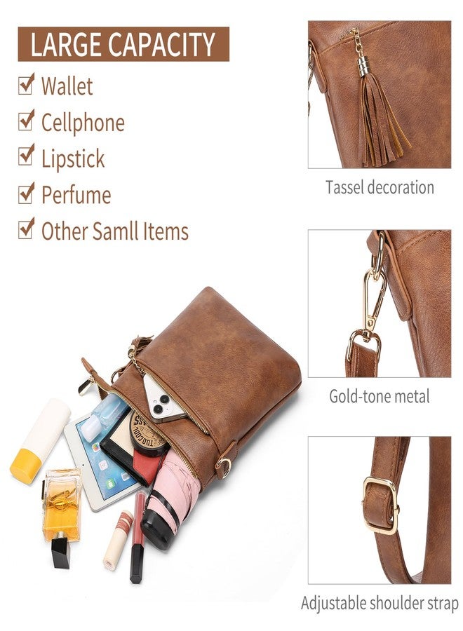 SENDEFN Crossbody Purse for Women Lightweight Medium Trendy Leather Crossbody Bag Women's Shoulder Handbags with Tassel - Image 5