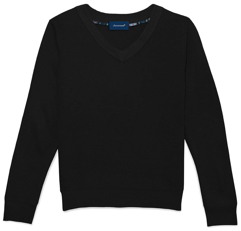 CLASSROOM Little Boys' Uniform Long Sleeve V-Neck Sweater, Black, X-Small - Image 5