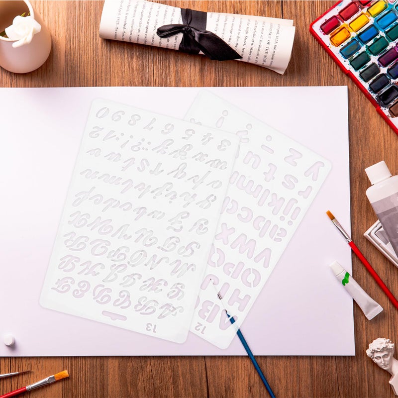 3Pcs Hollow Lettering Stencils for Painting DIY Alphabet Number Templates Crafts Wall Art Home Decor - Image 5