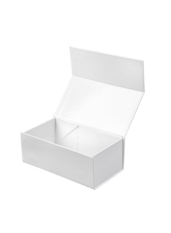 Restaurantware 7 x 4 x 2.8 Inch Magnetic Gift Boxes, 10 Sturdy Collapsible Gift Boxes - For Groomsman And Bridesmaid Proposals, Built-In Lid, White Paper Luxury Storage Boxes, Grease-Resistant - Image 1