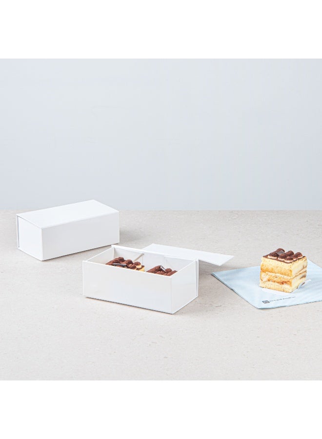 Restaurantware 7 x 4 x 2.8 Inch Magnetic Gift Boxes, 10 Sturdy Collapsible Gift Boxes - For Groomsman And Bridesmaid Proposals, Built-In Lid, White Paper Luxury Storage Boxes, Grease-Resistant - Image 4