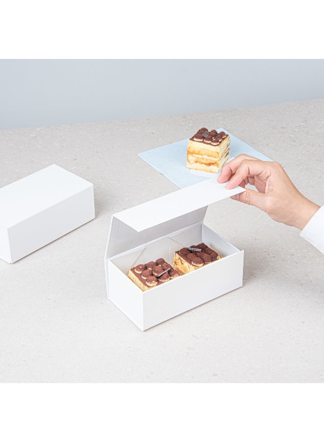 Restaurantware 7 x 4 x 2.8 Inch Magnetic Gift Boxes, 10 Sturdy Collapsible Gift Boxes - For Groomsman And Bridesmaid Proposals, Built-In Lid, White Paper Luxury Storage Boxes, Grease-Resistant - Image 5