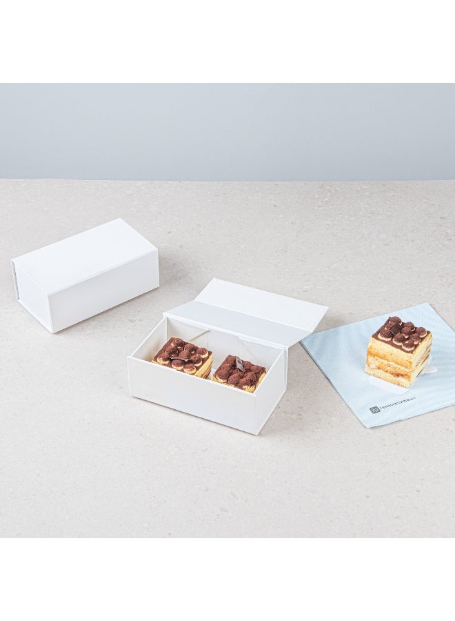 Restaurantware 7 x 4 x 2.8 Inch Magnetic Gift Boxes, 10 Sturdy Collapsible Gift Boxes - For Groomsman And Bridesmaid Proposals, Built-In Lid, White Paper Luxury Storage Boxes, Grease-Resistant - Image 3