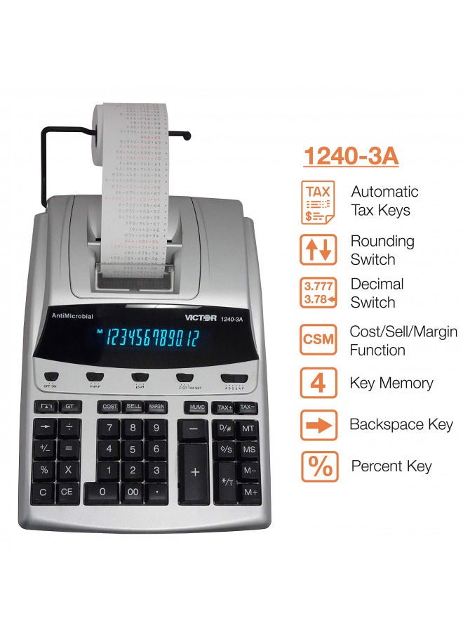 Victor Victor 1240-3A 12 Digit Heavy Duty Commercial Printing Calculator  - Image 1