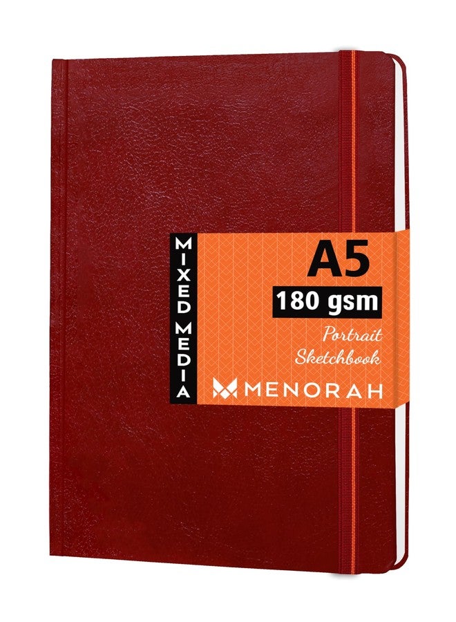 MENORAH Paper-Sketchbook For Artist-A5-180 Gsm-Watercolor Drawing Book-180Gsm(Red,Portrait)-Handcrafted With Love Mother'S Day - Image 1