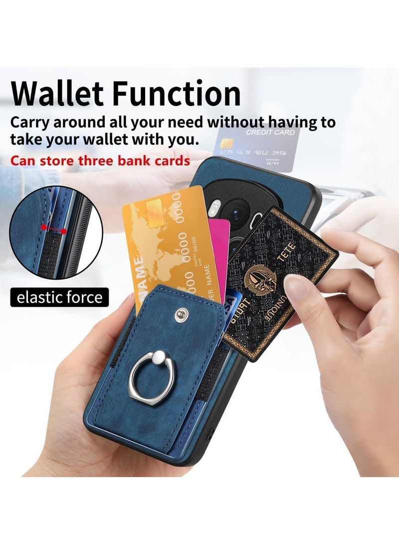 general Honor Magic 6 Pro 5G Wallet Case, Ultra Thin Card Holder Case, Leather + TPU Frame Phone Cover, Multi-Function Case with Support Ring  - Image 3