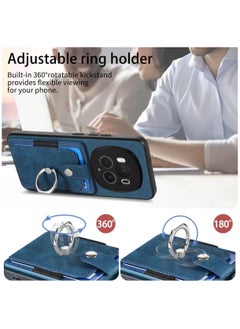 General Honor Magic 6 Pro 5G Wallet Case, Ultra Thin Card Holder Case, Leather + TPU Frame Phone Cover, Multi-Function Case with Support Ring  - Image 4
